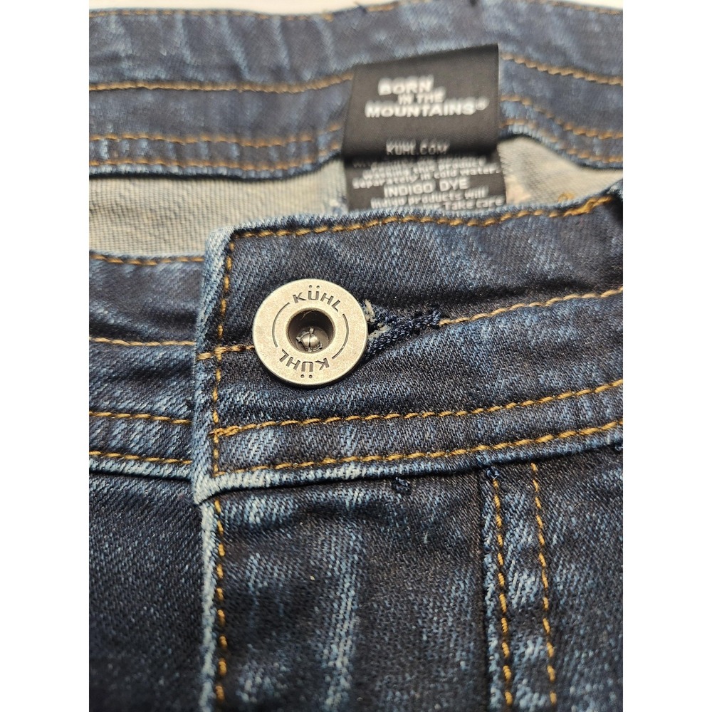 Kuhl RYDR Jeans Mens 34x36 Blue Regular Fit Straight Leg Stretch Denim Pants - Picture 3 of 12